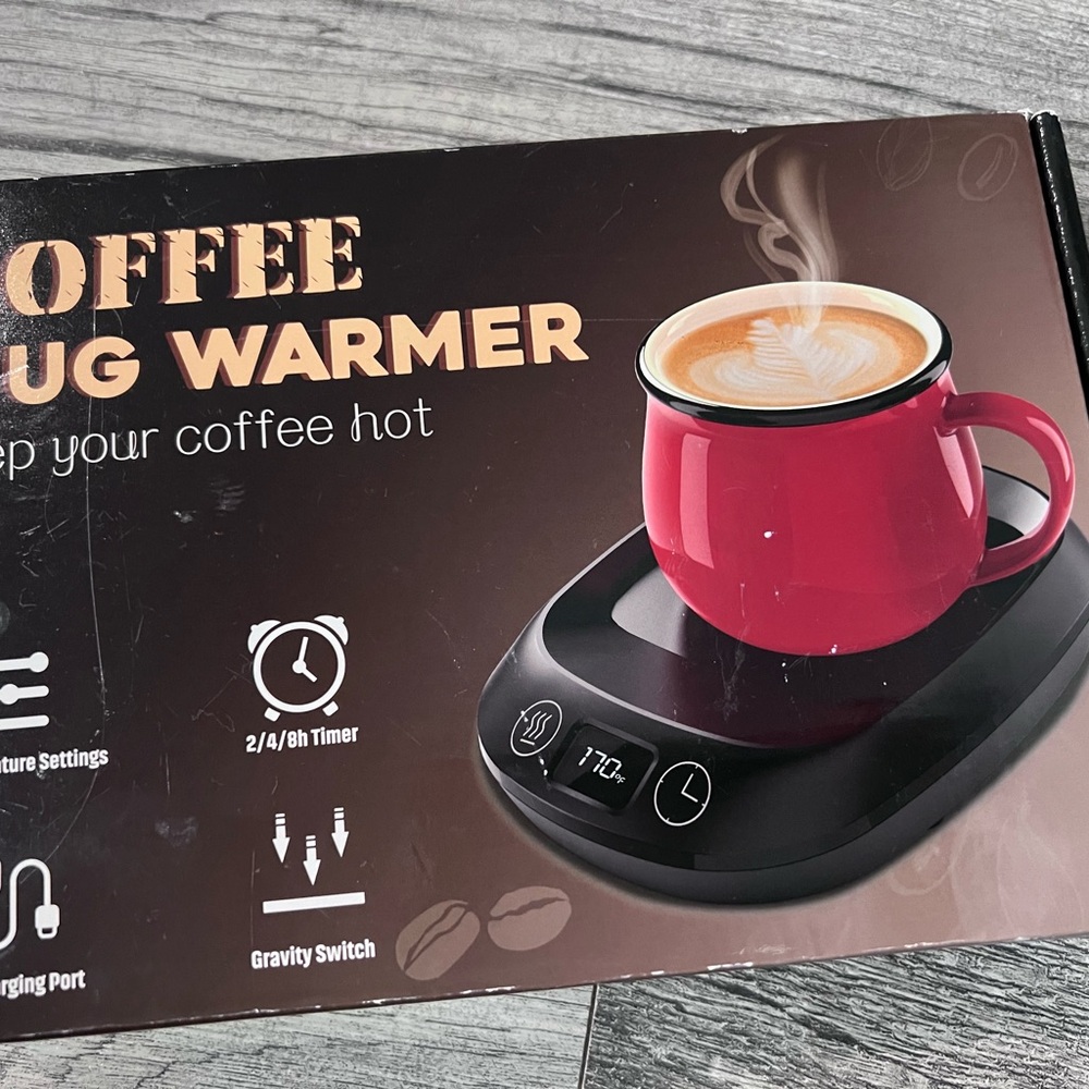 Coffee Mug Warmer with Red Mug